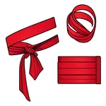crimson sash belt image